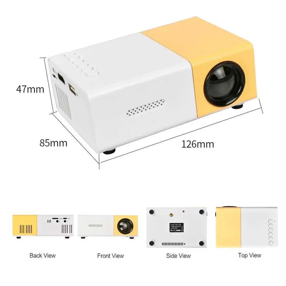 YG300 Mobile Phone Screen LED Mini Projector HD 320X240P Compatible HDMI USB TF Audio Home Multimedia Player Smart Projector