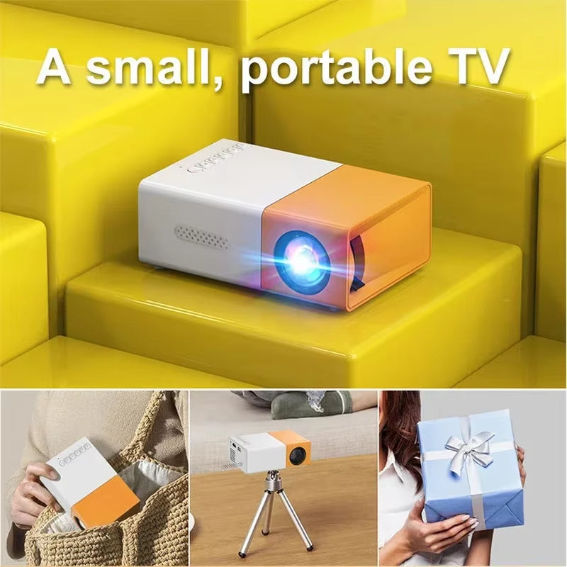 YG300 Mobile Phone Screen LED Mini Projector HD 320X240P Compatible HDMI USB TF Audio Home Multimedia Player Smart Projector